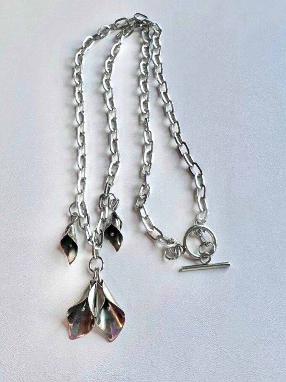 Stuart Nye - 3 Vintage Sterling Silver Calla Lily Pendants